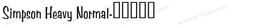Simpson Heavy Normal字体转换